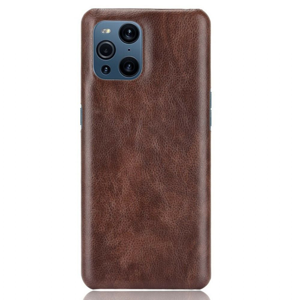 Hoesje voor Oppo Find X3 / X3 Pro Lichi Leereffect