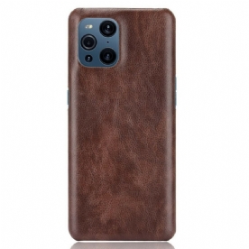 Hoesje voor Oppo Find X3 / X3 Pro Lichi Leereffect