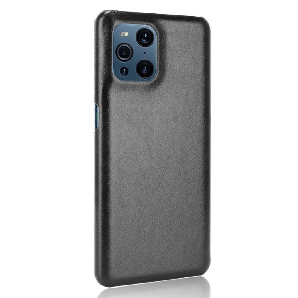 Hoesje voor Oppo Find X3 / X3 Pro Lichi Leereffect