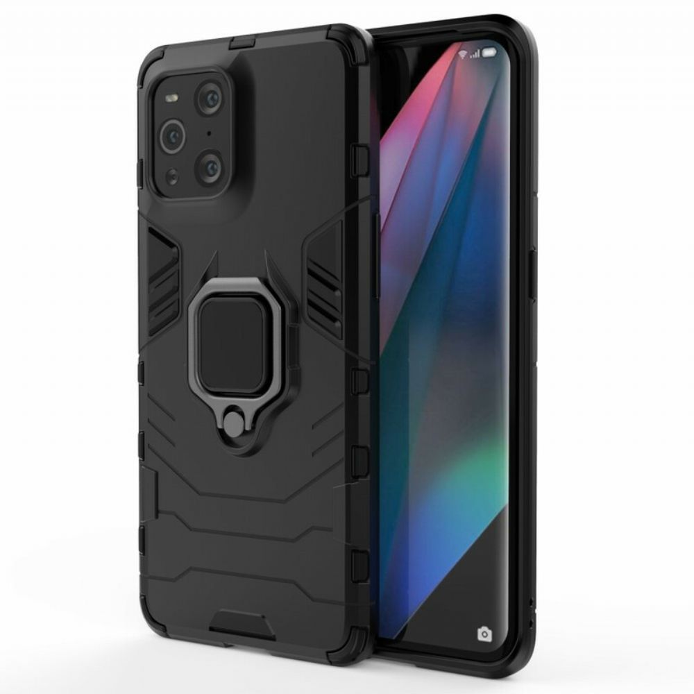 Hoesje voor Oppo Find X3 / X3 Pro Resistente Ring