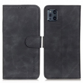 Leren Hoesje voor Oppo Find X3 / X3 Pro Mat Vintage Leereffect Khazneh