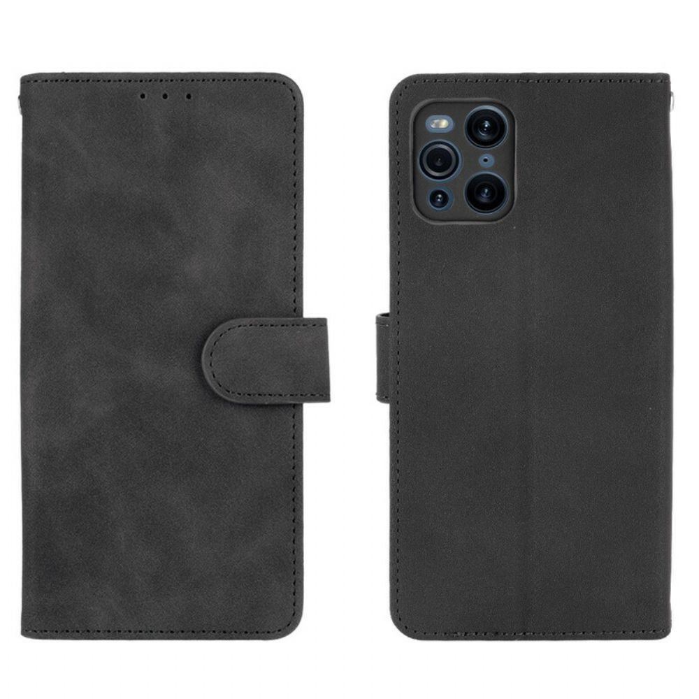 Leren Hoesje voor Oppo Find X3 / X3 Pro Skin-touch