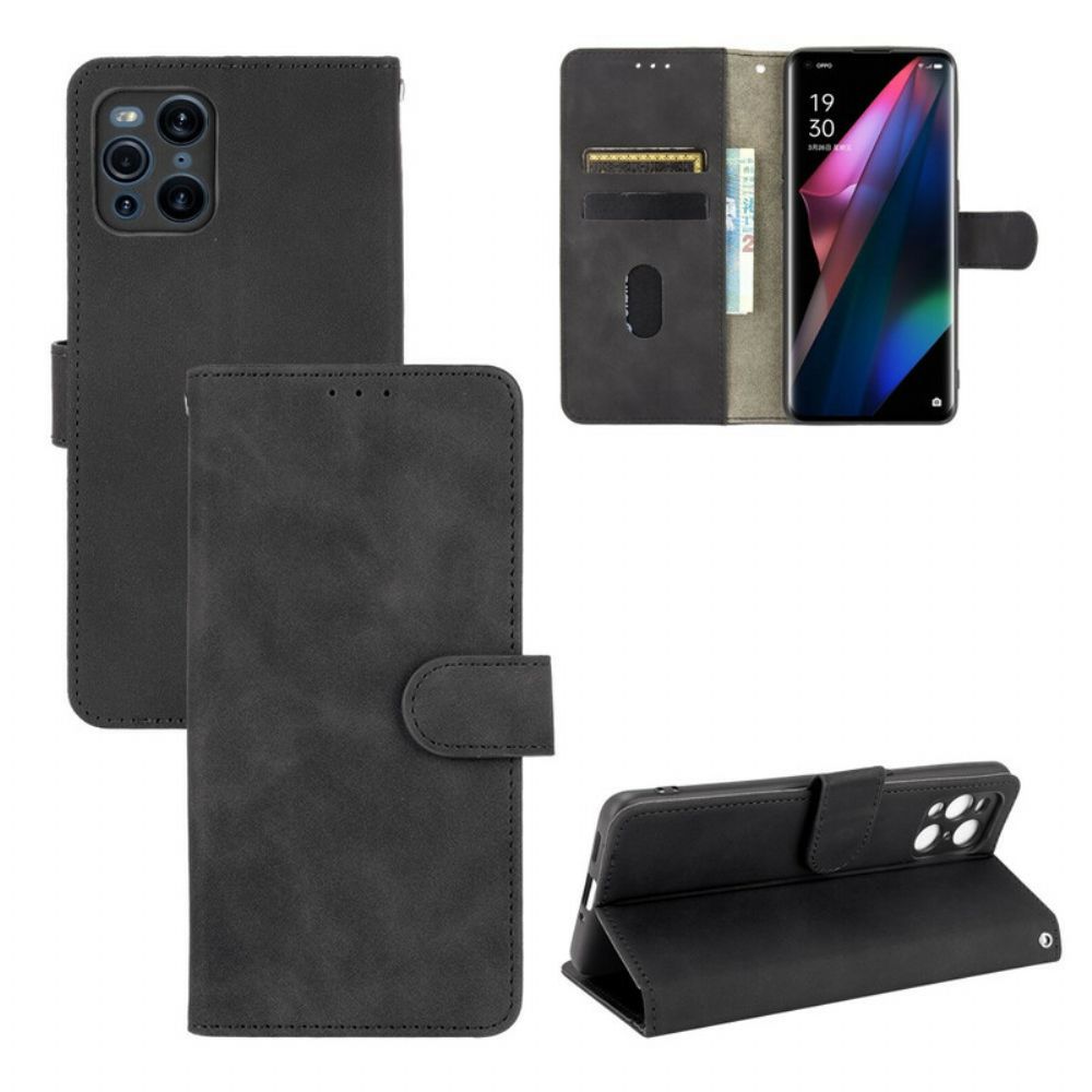 Leren Hoesje voor Oppo Find X3 / X3 Pro Skin-touch