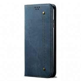 Bescherming Hoesje voor OnePlus Nord 2 5G Folio-hoesje Imitatieleer Jeanstextuur