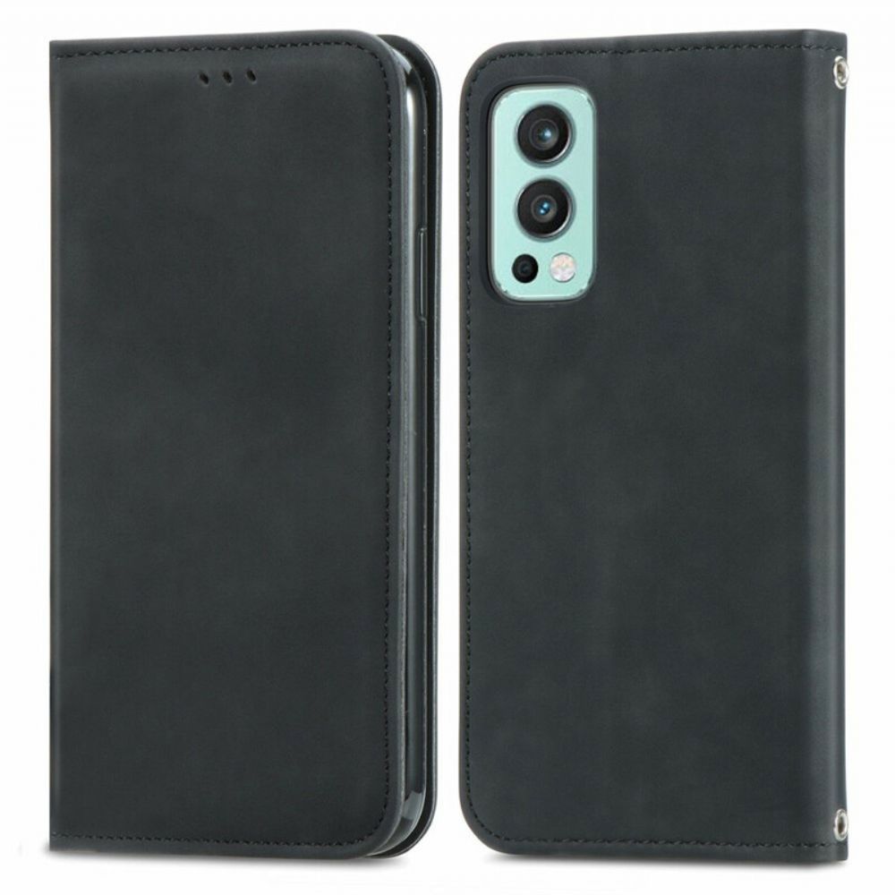 Bescherming Hoesje voor OnePlus Nord 2 5G Folio-hoesje Skin-touch-ontwerp