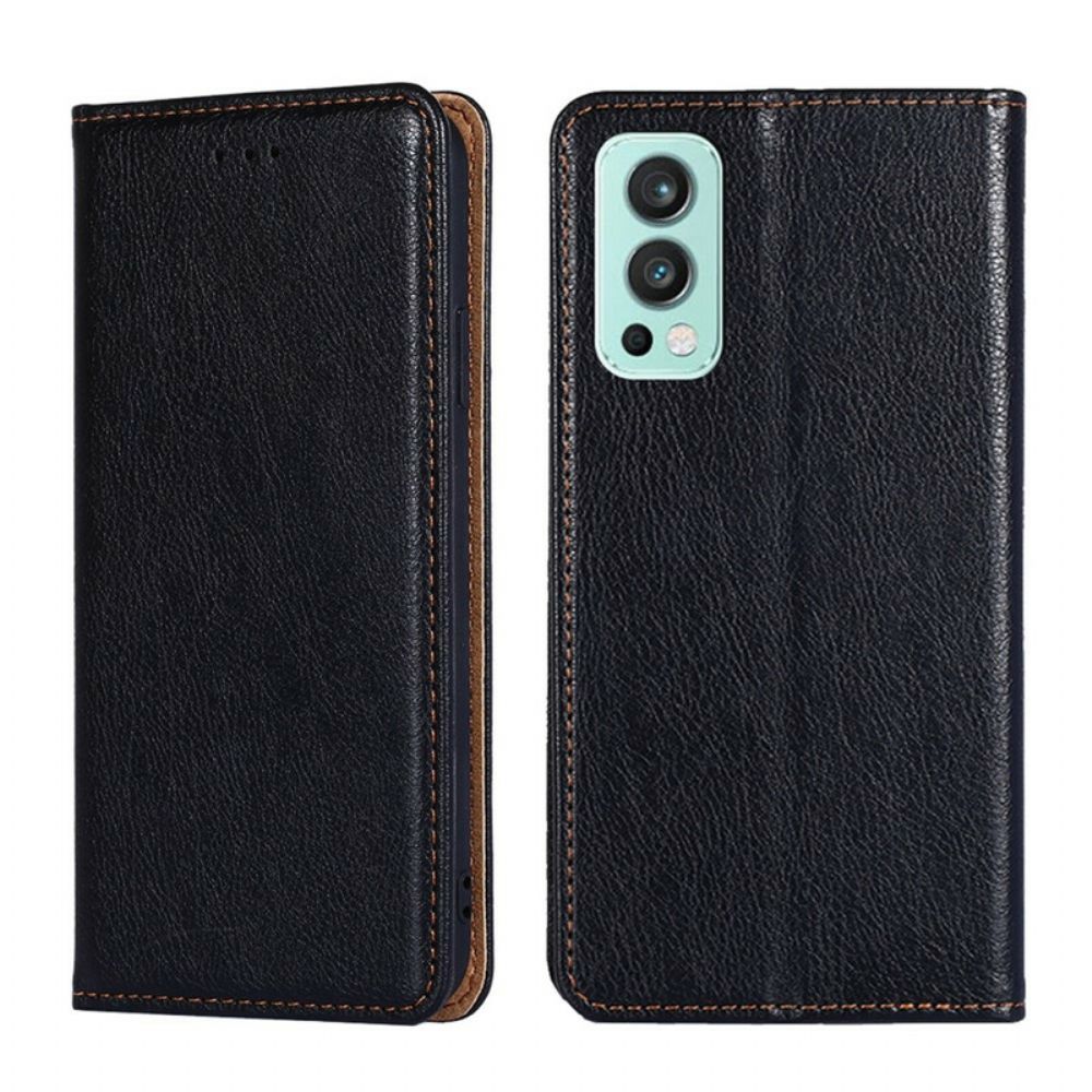 Bescherming Hoesje voor OnePlus Nord 2 5G Folio-hoesje Vintage Lederen Stijl