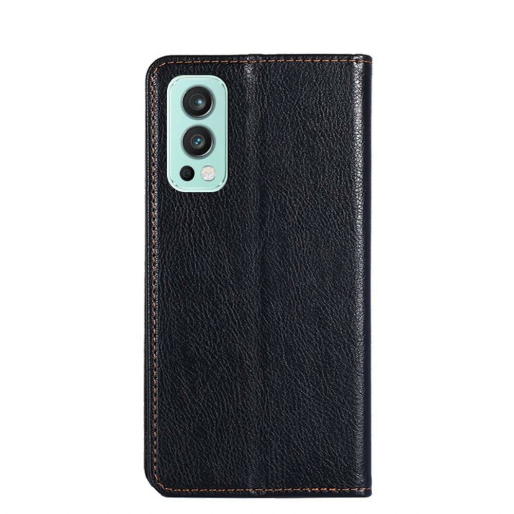 Bescherming Hoesje voor OnePlus Nord 2 5G Folio-hoesje Vintage Lederen Stijl