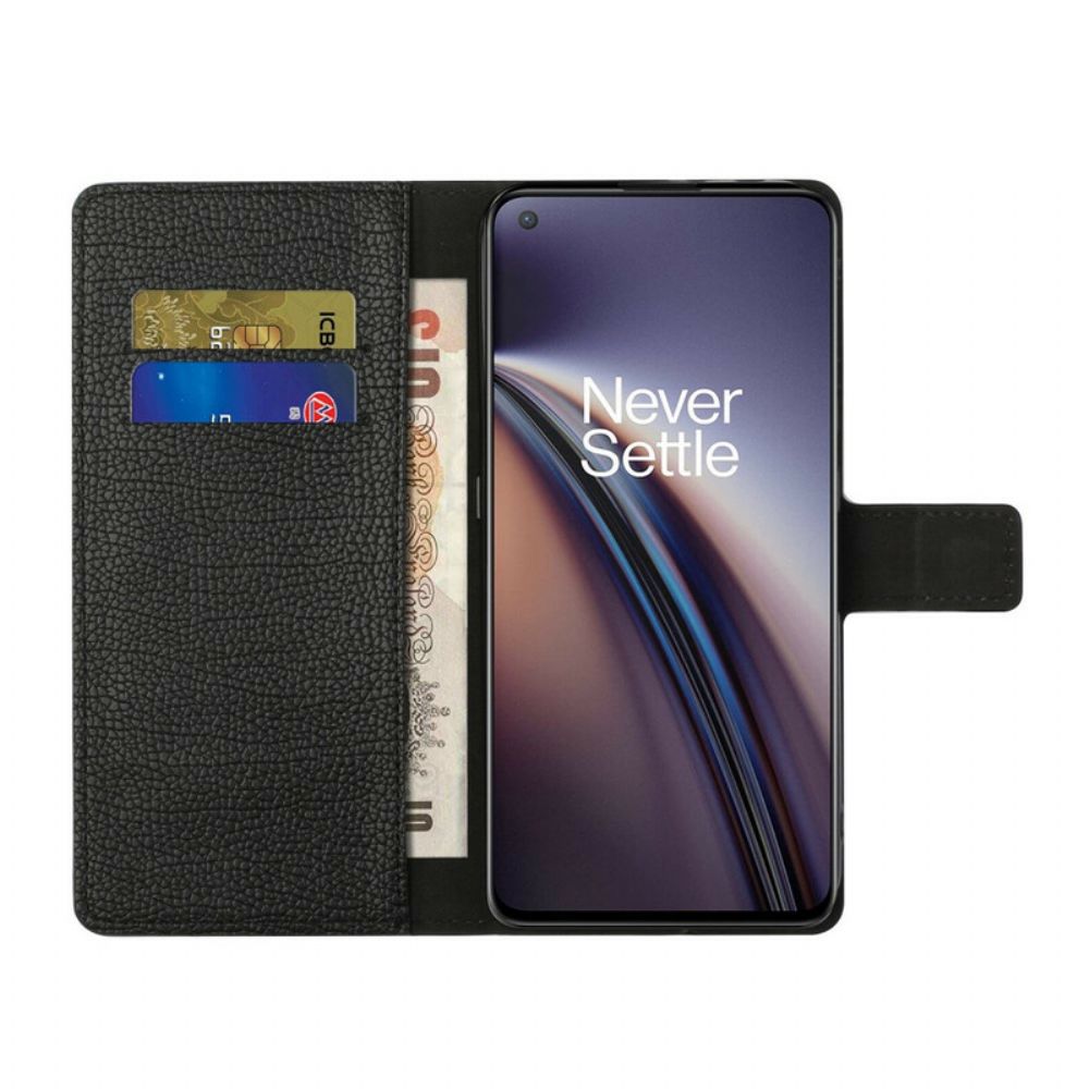 Flip Case voor OnePlus Nord 2 5G Litchi-leereffect