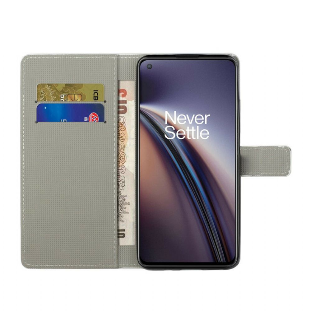 Flip Case voor OnePlus Nord 2 5G Met Ketting Vlinderriem Variaties