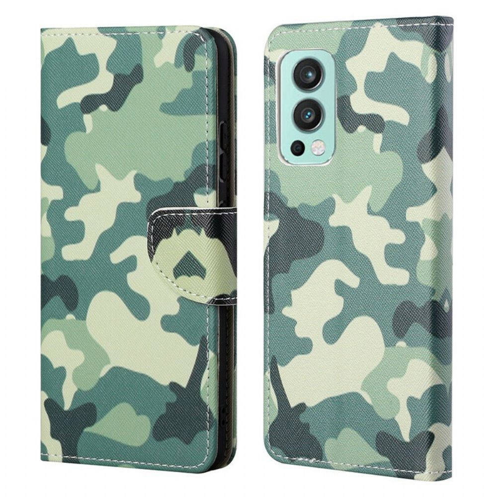 Folio-hoesje voor OnePlus Nord 2 5G Camouflage