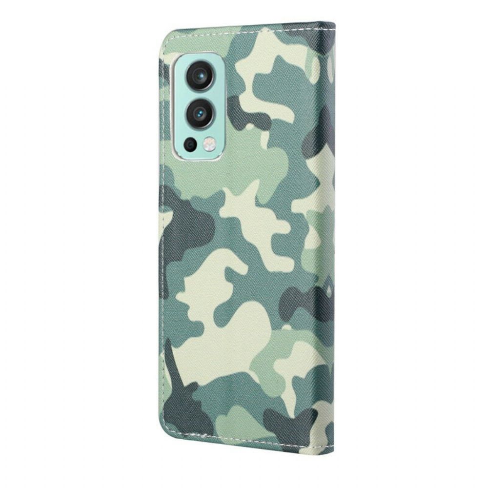 Folio-hoesje voor OnePlus Nord 2 5G Camouflage