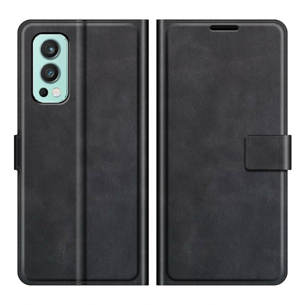 Folio-hoesje voor OnePlus Nord 2 5G Extreem Slank Leereffect