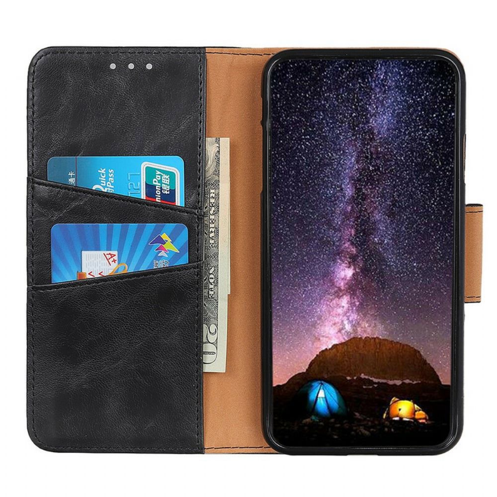 Folio-hoesje voor OnePlus Nord 2 5G Flip Case Getextureerde Magnetische Klep