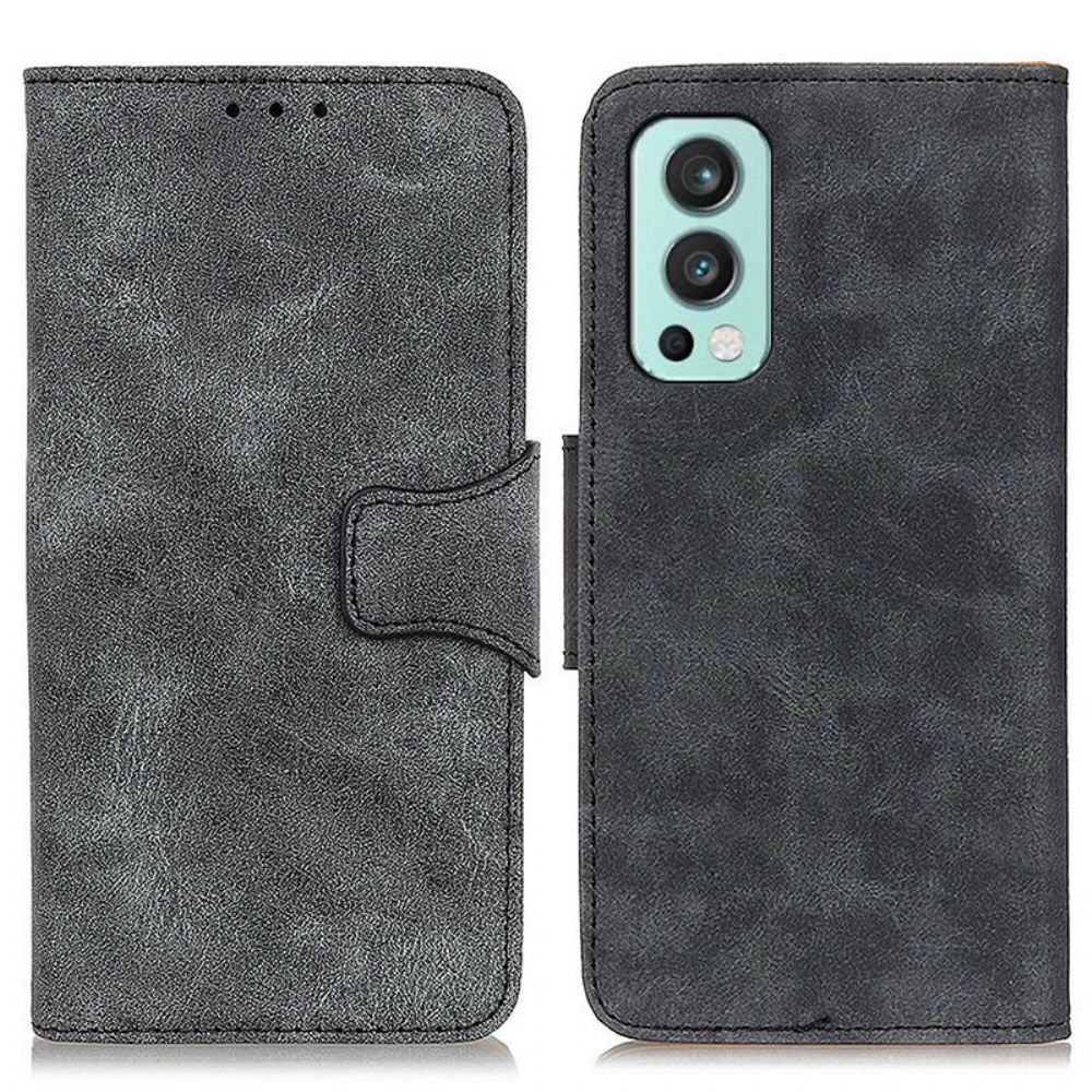 Folio-hoesje voor OnePlus Nord 2 5G Flip Case Vintage Dubbelzijdige Magnetische Klep