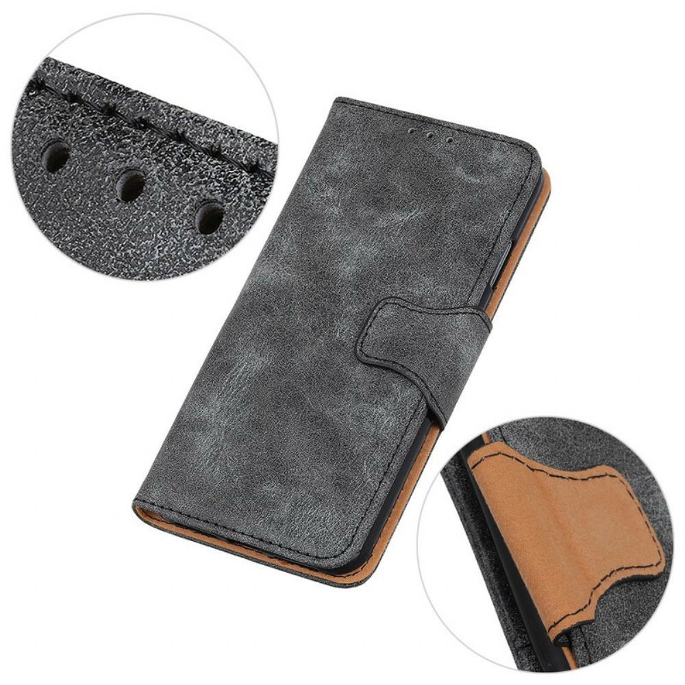 Folio-hoesje voor OnePlus Nord 2 5G Flip Case Vintage Dubbelzijdige Magnetische Klep