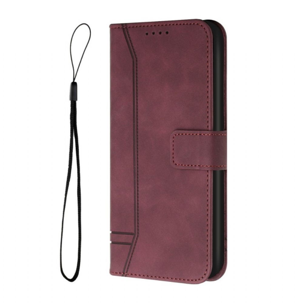 Folio-hoesje voor OnePlus Nord 2 5G Glimlach Met Lanyard