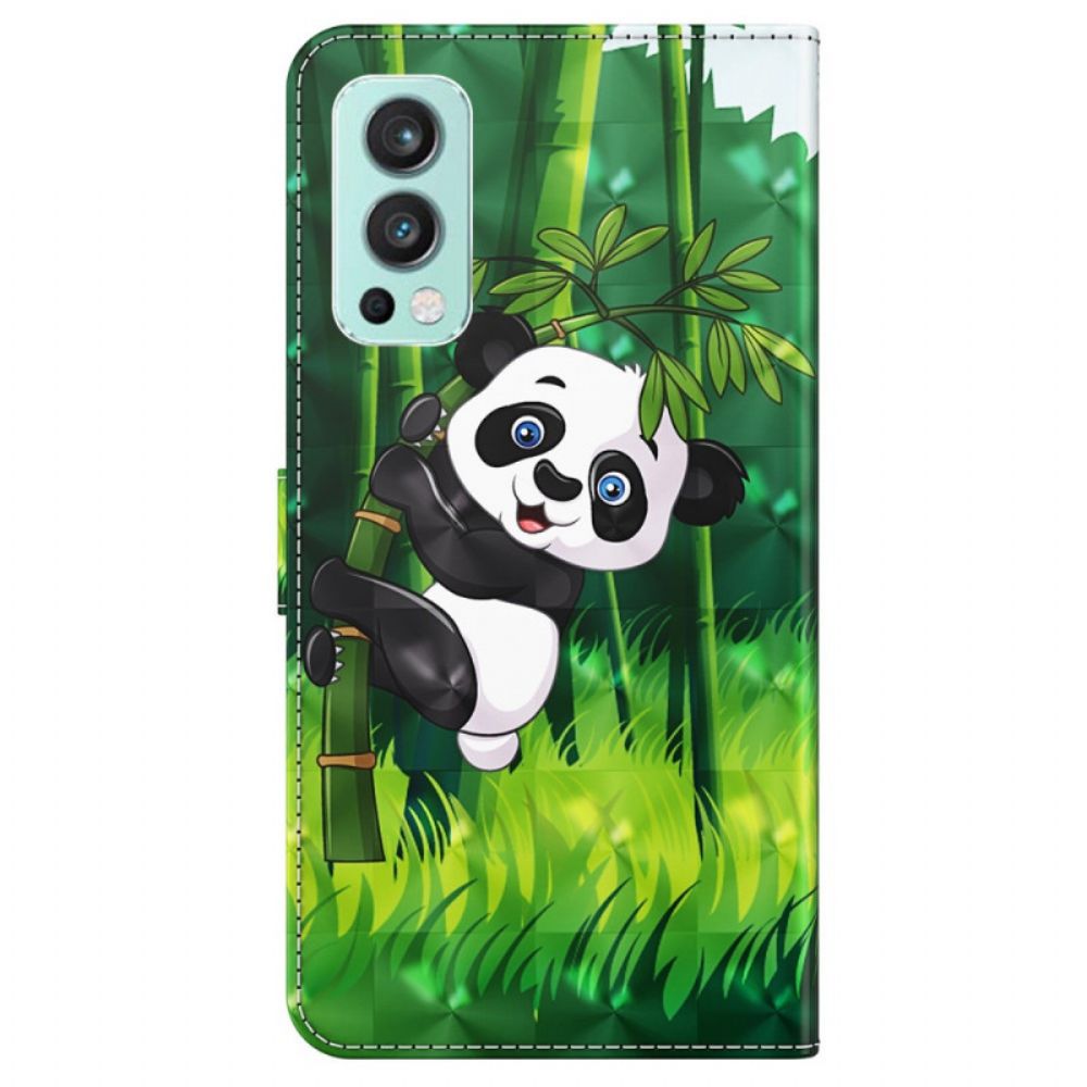 Folio-hoesje voor OnePlus Nord 2 5G Panda En Bamboe