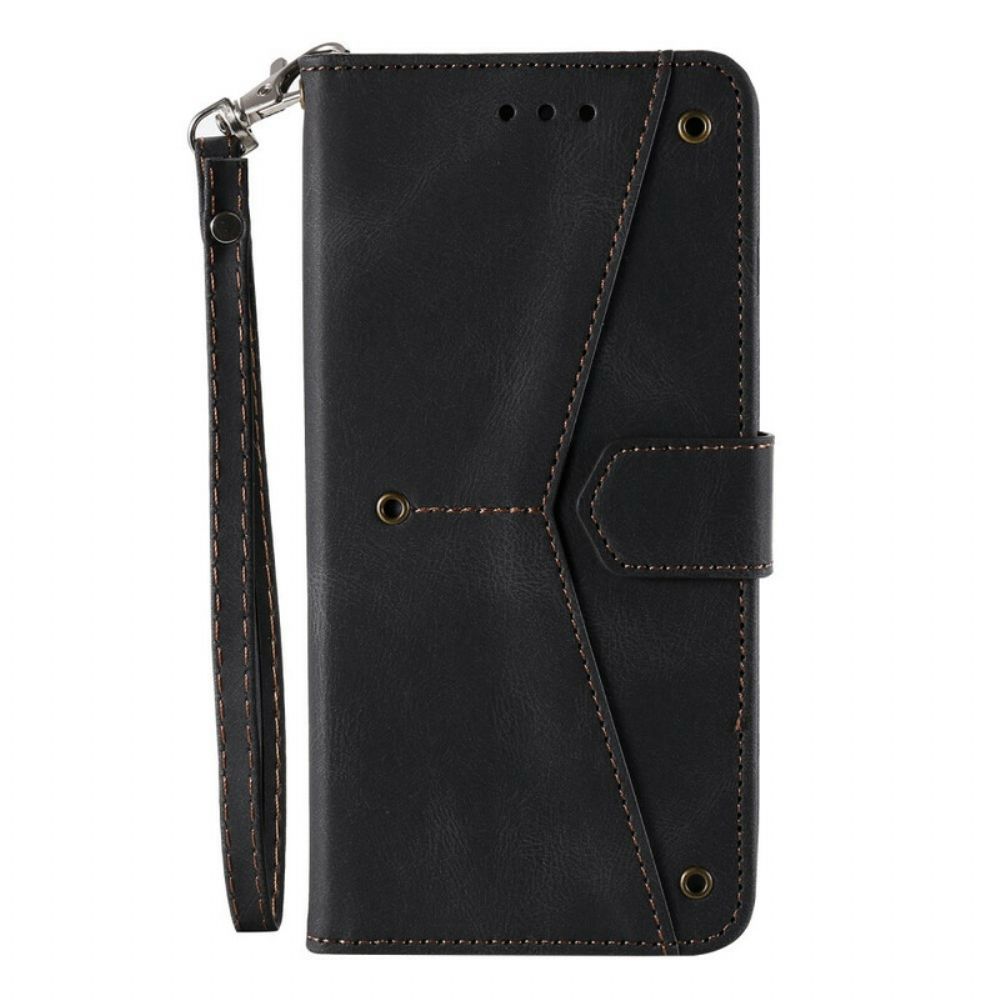 Folio-hoesje voor OnePlus Nord 2 5G Skin-touch-naden