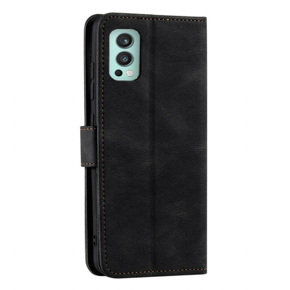 Folio-hoesje voor OnePlus Nord 2 5G Skin-touch-naden