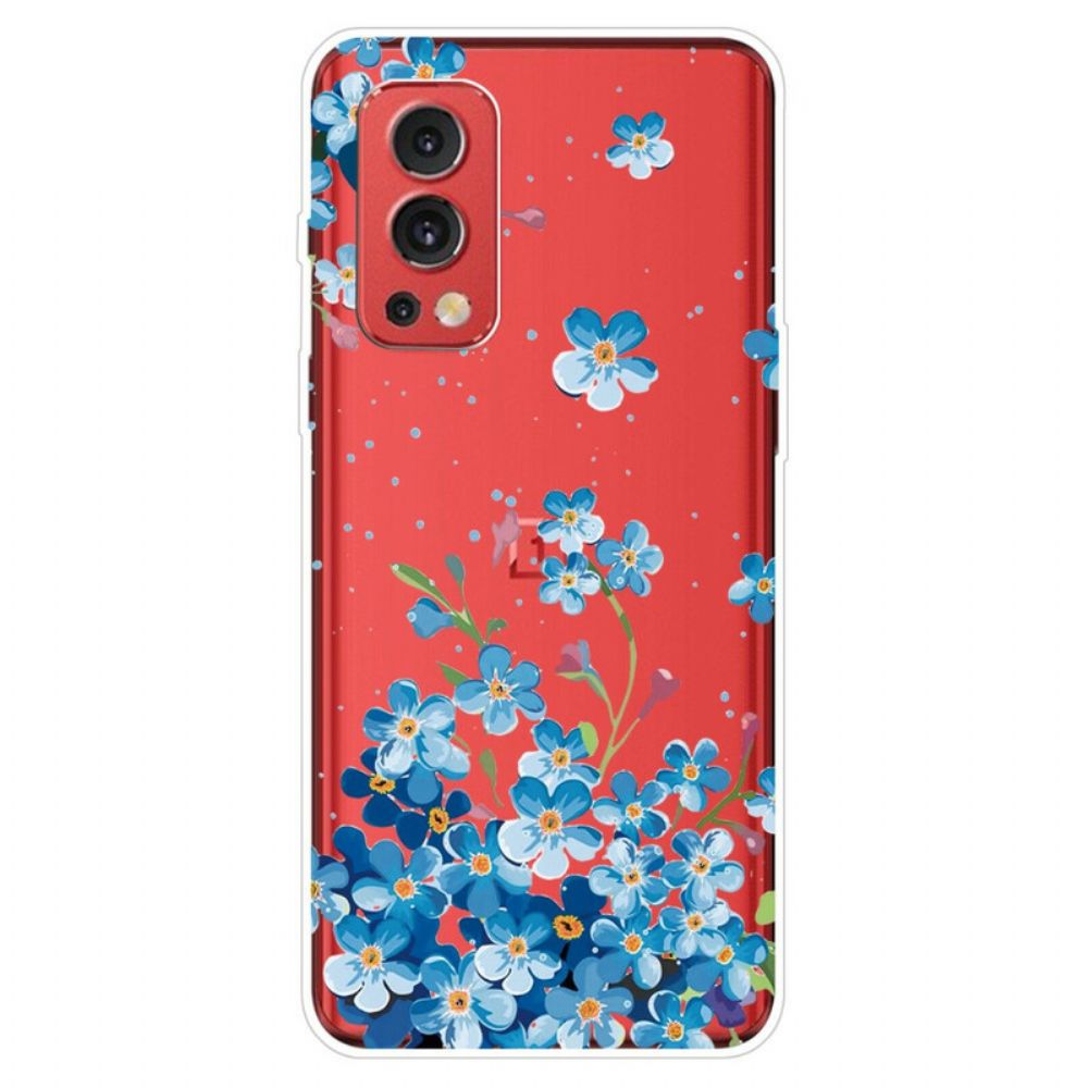 Hoesje voor OnePlus Nord 2 5G Blauwe Bloemen