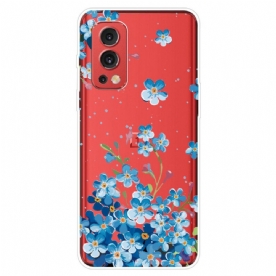 Hoesje voor OnePlus Nord 2 5G Blauwe Bloemen