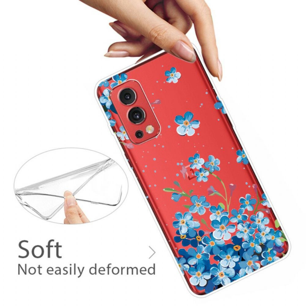 Hoesje voor OnePlus Nord 2 5G Blauwe Bloemen