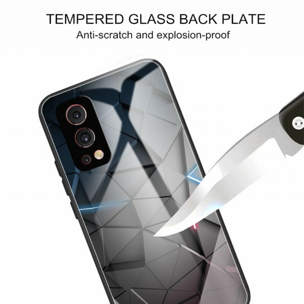 Hoesje voor OnePlus Nord 2 5G Geometrie Gehard Glas