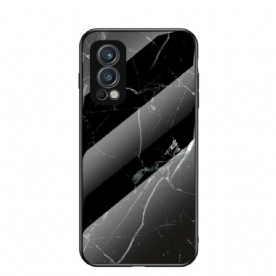 Hoesje voor OnePlus Nord 2 5G Marmer Kleuren Gehard Glas