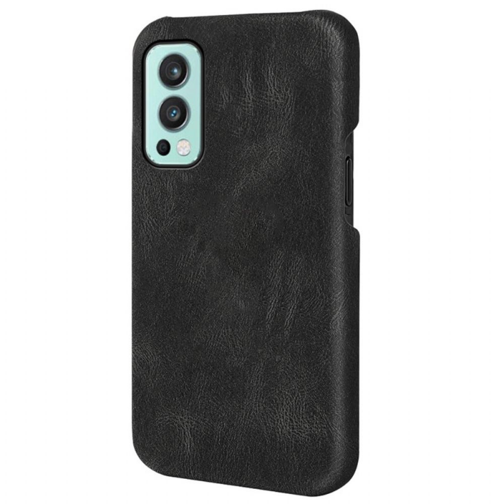 Hoesje voor OnePlus Nord 2 5G Nieuwe Kleuren Elegance Leereffect