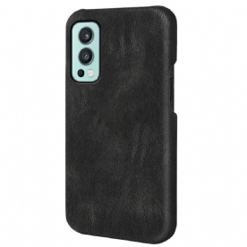 Hoesje voor OnePlus Nord 2 5G Nieuwe Kleuren Elegance Leereffect