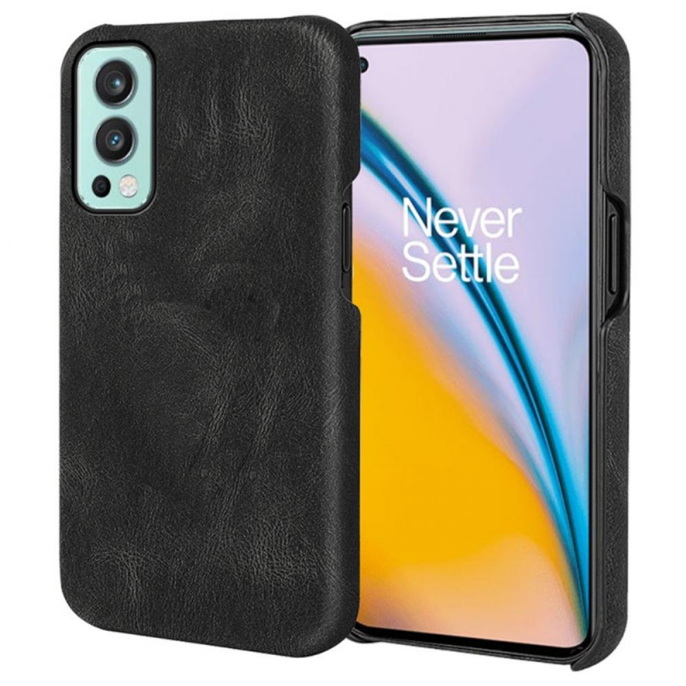 Hoesje voor OnePlus Nord 2 5G Nieuwe Kleuren Elegance Leereffect