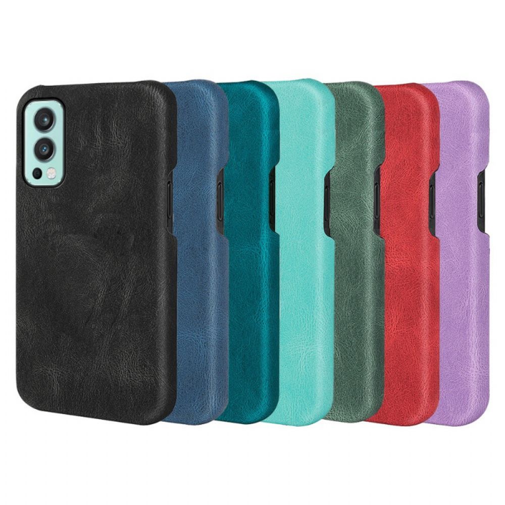 Hoesje voor OnePlus Nord 2 5G Nieuwe Kleuren Elegance Leereffect