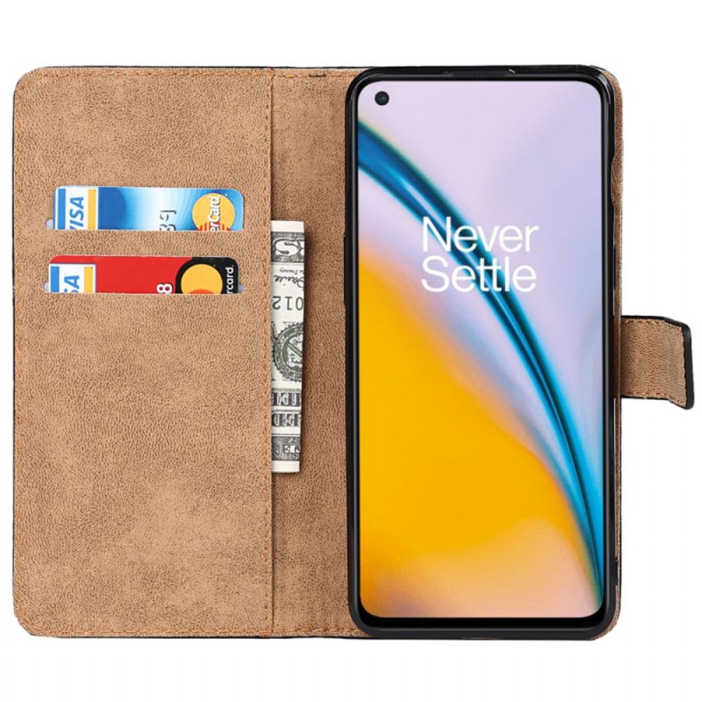 Leren Hoesje voor OnePlus Nord 2 5G Echt Leer