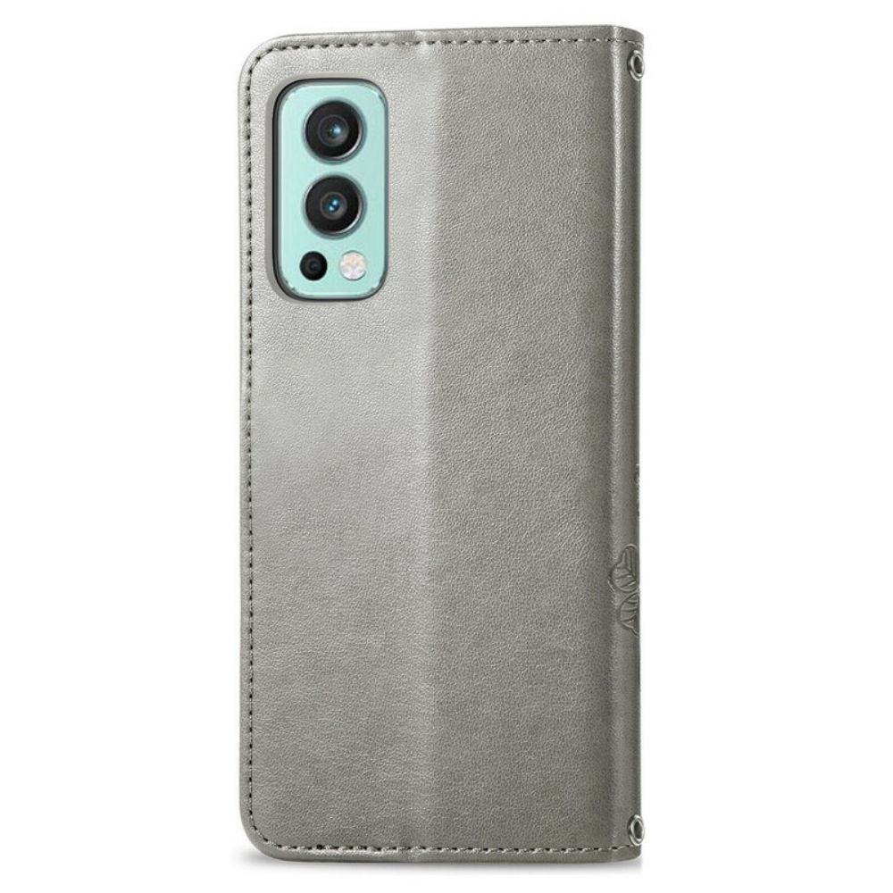 Leren Hoesje voor OnePlus Nord 2 5G Klavertje Vier