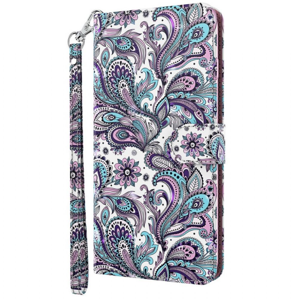 Leren Hoesje voor OnePlus Nord 2 5G Paisley-patroon