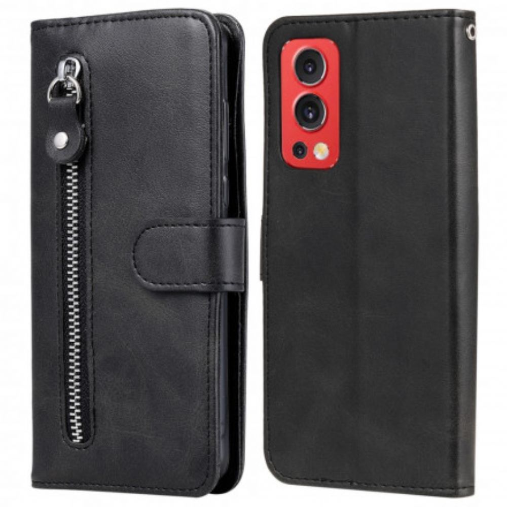 Leren Hoesje voor OnePlus Nord 2 5G Vintage Portemonnee