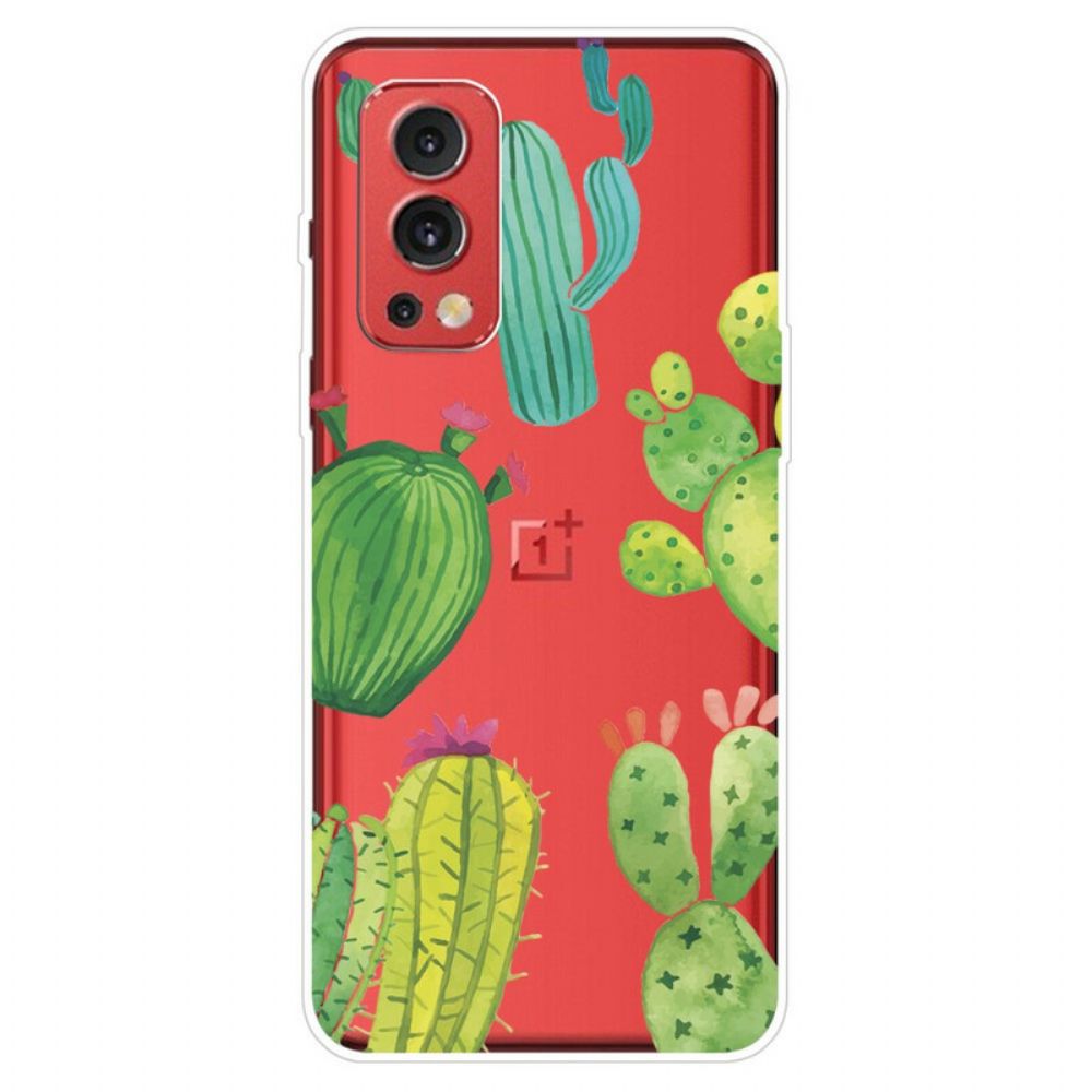 Telefoonhoesje voor OnePlus Nord 2 5G Cactus Aquarel