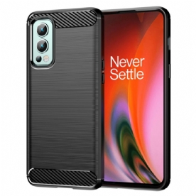 Telefoonhoesje voor OnePlus Nord 2 5G Geborstelde Koolstofvezel