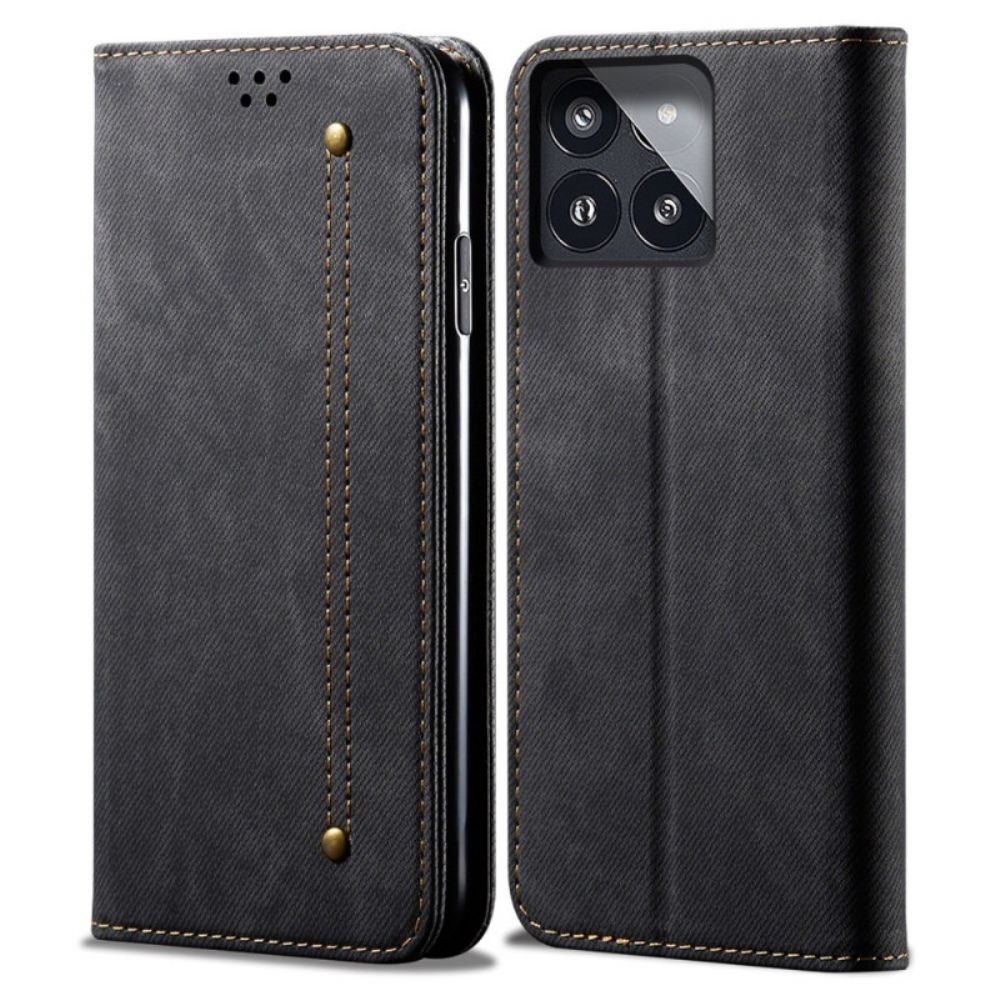 Folio-hoesje Poco X6 Pro 5g Jeansstof