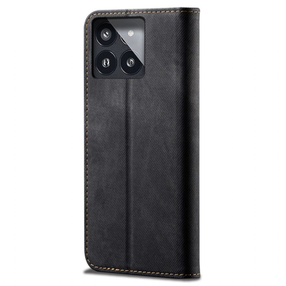 Folio-hoesje Poco X6 Pro 5g Jeansstof