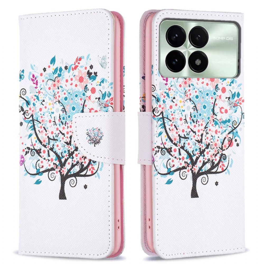 Leren Hoesje Poco X6 Pro 5g Bloeiende Boom