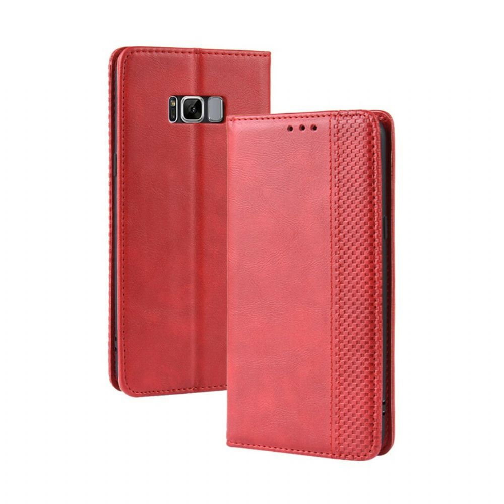 Bescherming Hoesje voor Samsung Galaxy S8 Folio-hoesje Vintage Gestileerd Leereffect