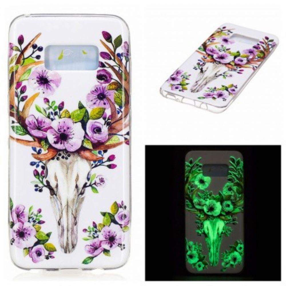 Hoesje voor Samsung Galaxy S8 Fluorescerende Bloem Eland