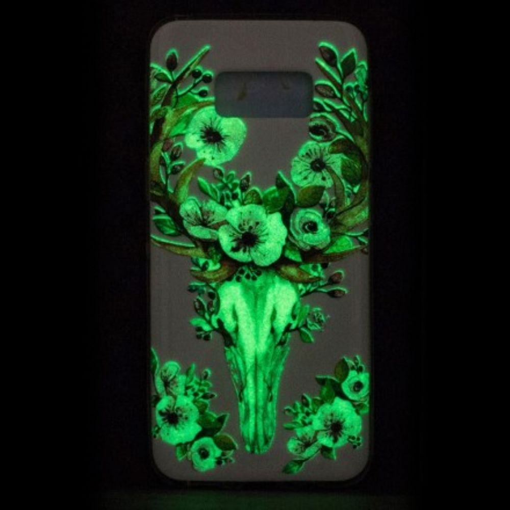 Hoesje voor Samsung Galaxy S8 Fluorescerende Bloem Eland