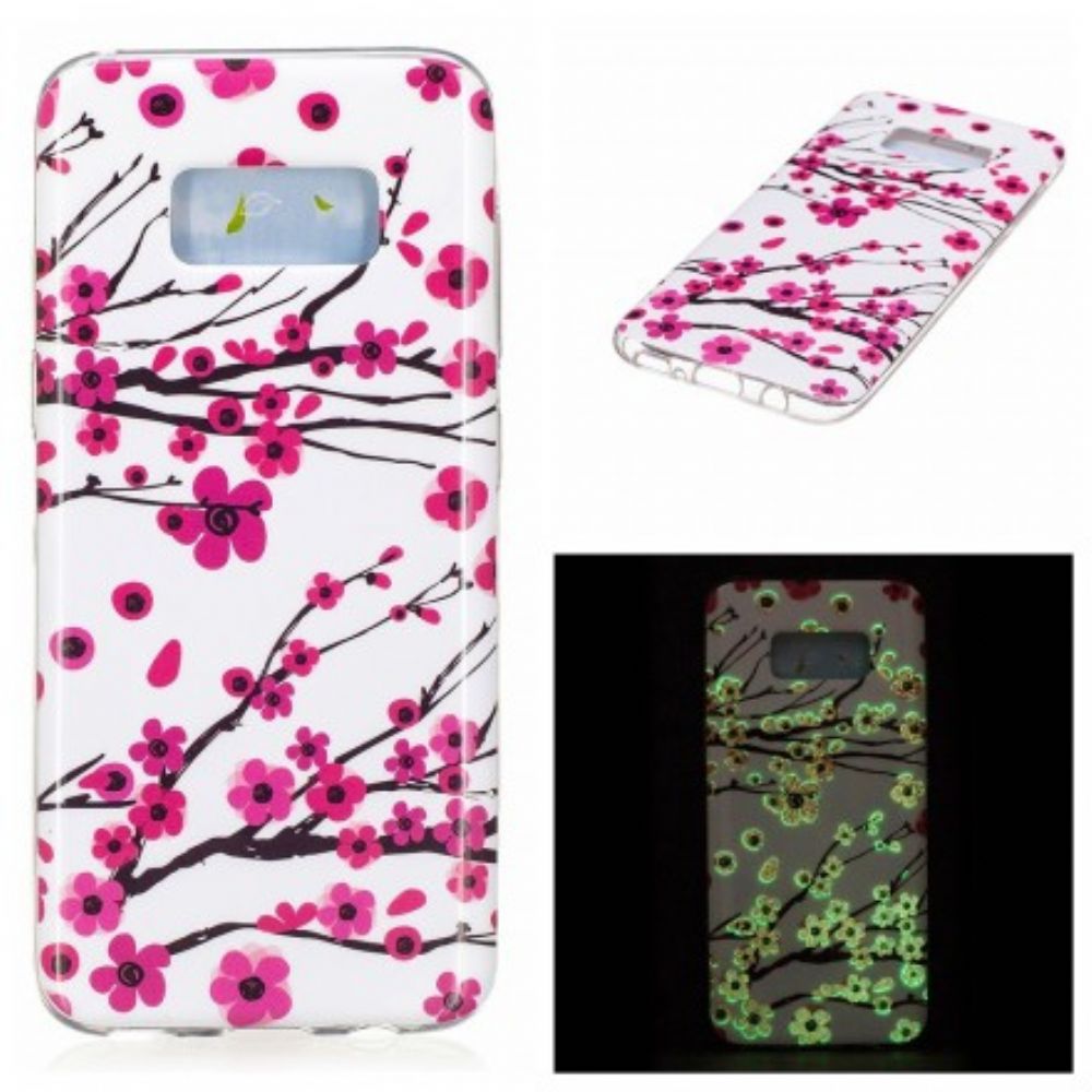 Hoesje voor Samsung Galaxy S8 Fluorescerende Bloemen