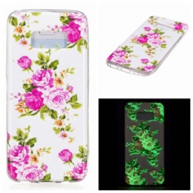 Hoesje voor Samsung Galaxy S8 Fluorescerende Vrijheidsbloemen