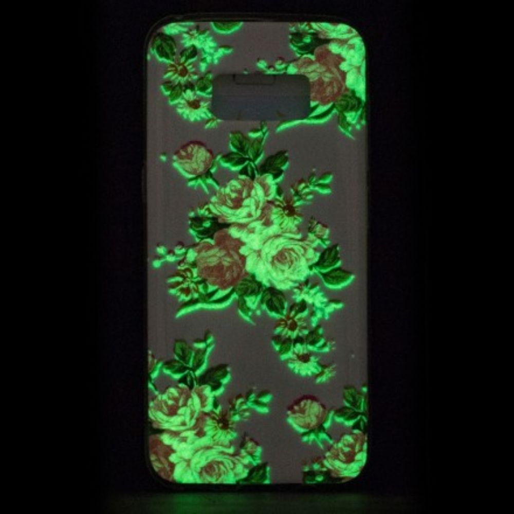 Hoesje voor Samsung Galaxy S8 Fluorescerende Vrijheidsbloemen