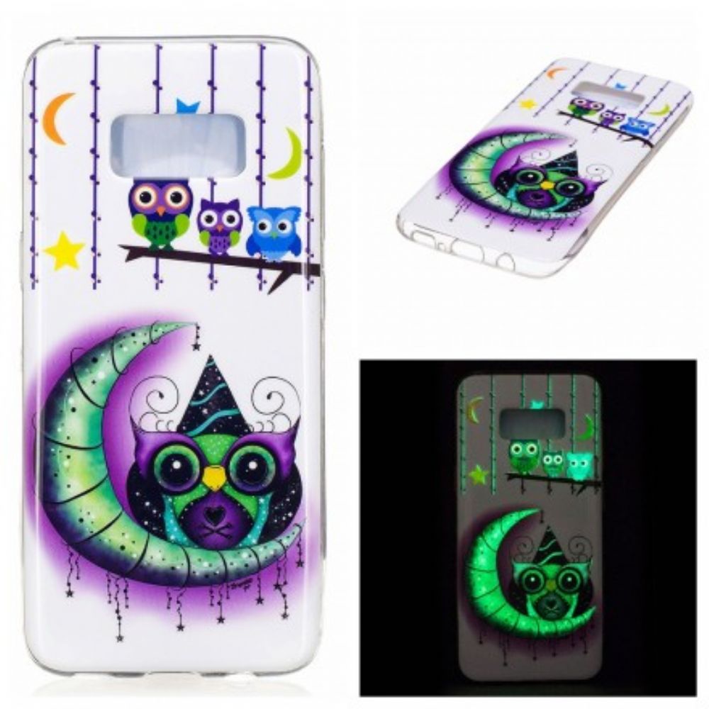 Hoesje voor Samsung Galaxy S8 Uilen In Fluorescerend Delirium