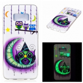 Hoesje voor Samsung Galaxy S8 Uilen In Fluorescerend Delirium