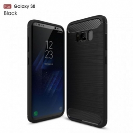 Telefoonhoesje voor Samsung Galaxy S8 Geborstelde Koolstofvezel